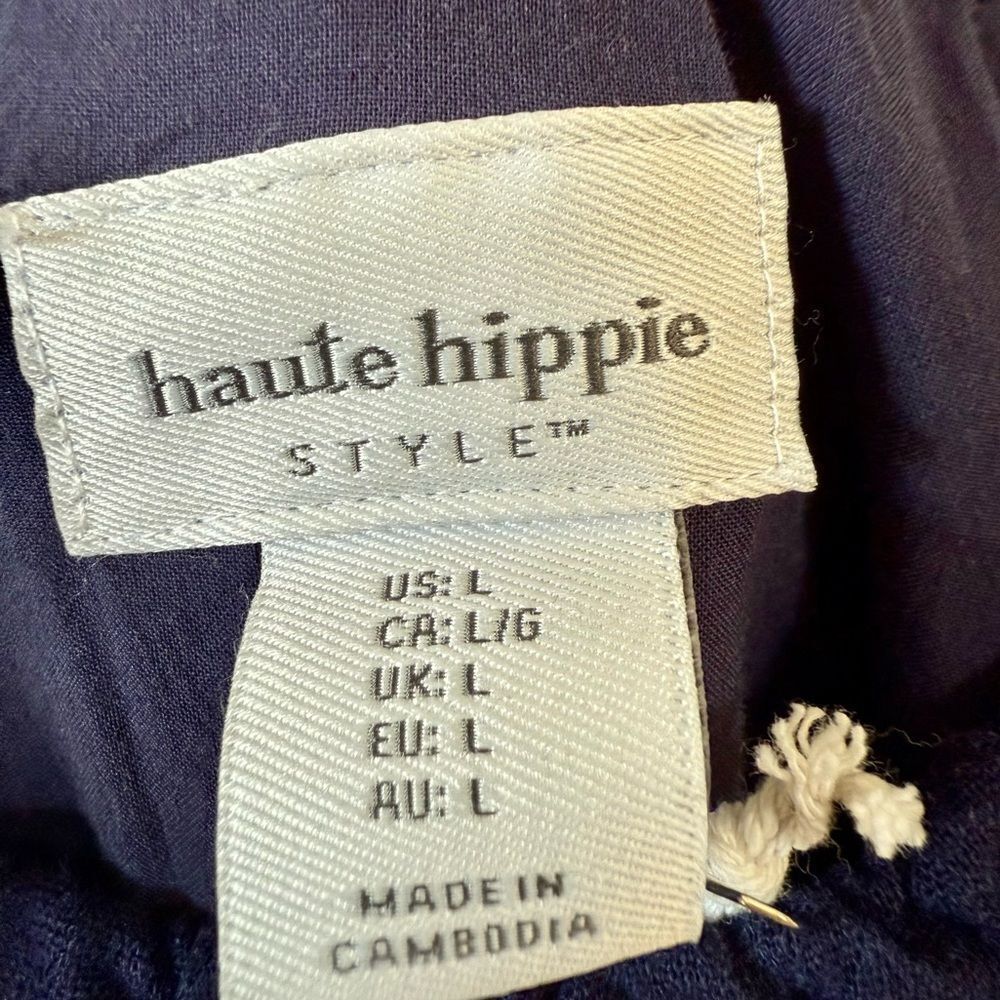 Haute Hippie summer staple, NET. Linen blend jumpsuit w pockets. Lg. - Picture 7 of 9